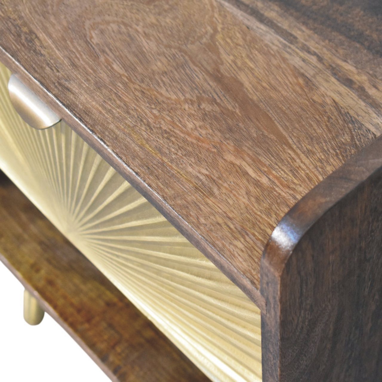 Sunburst Brass Inlay Bedside - Image 5