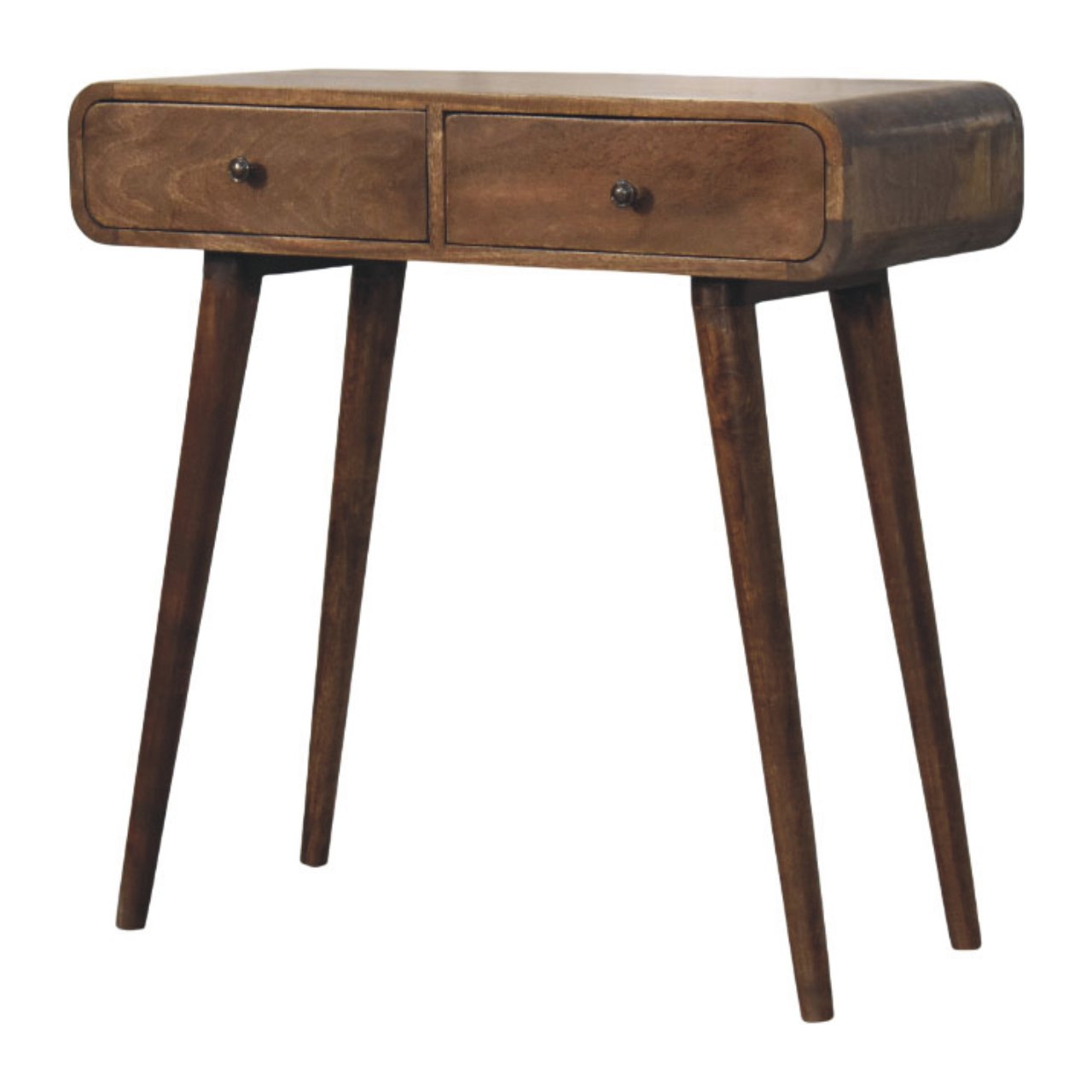 Classic Grey Rounded Console Table - Image 2
