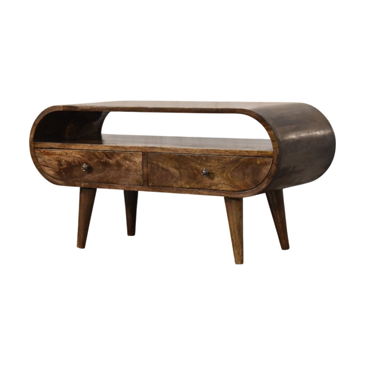 Rounded Edge 2-Drawer Media Unit - Image 2