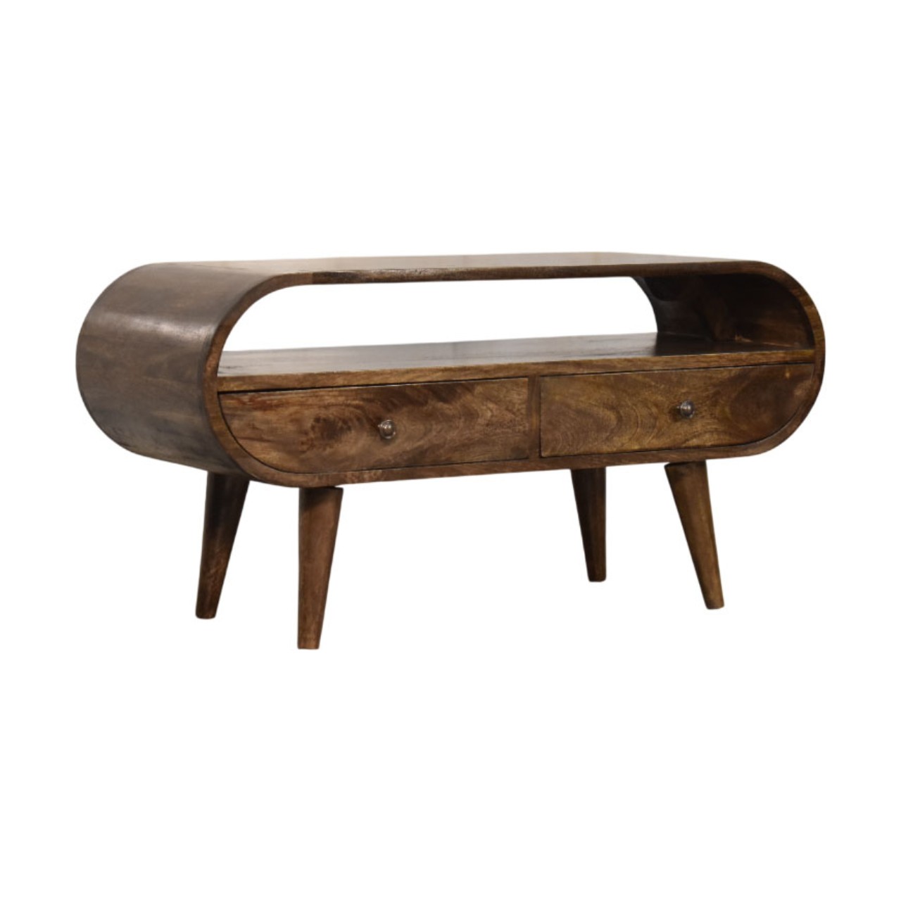 Rounded Edge 2-Drawer Media Unit - Image 3