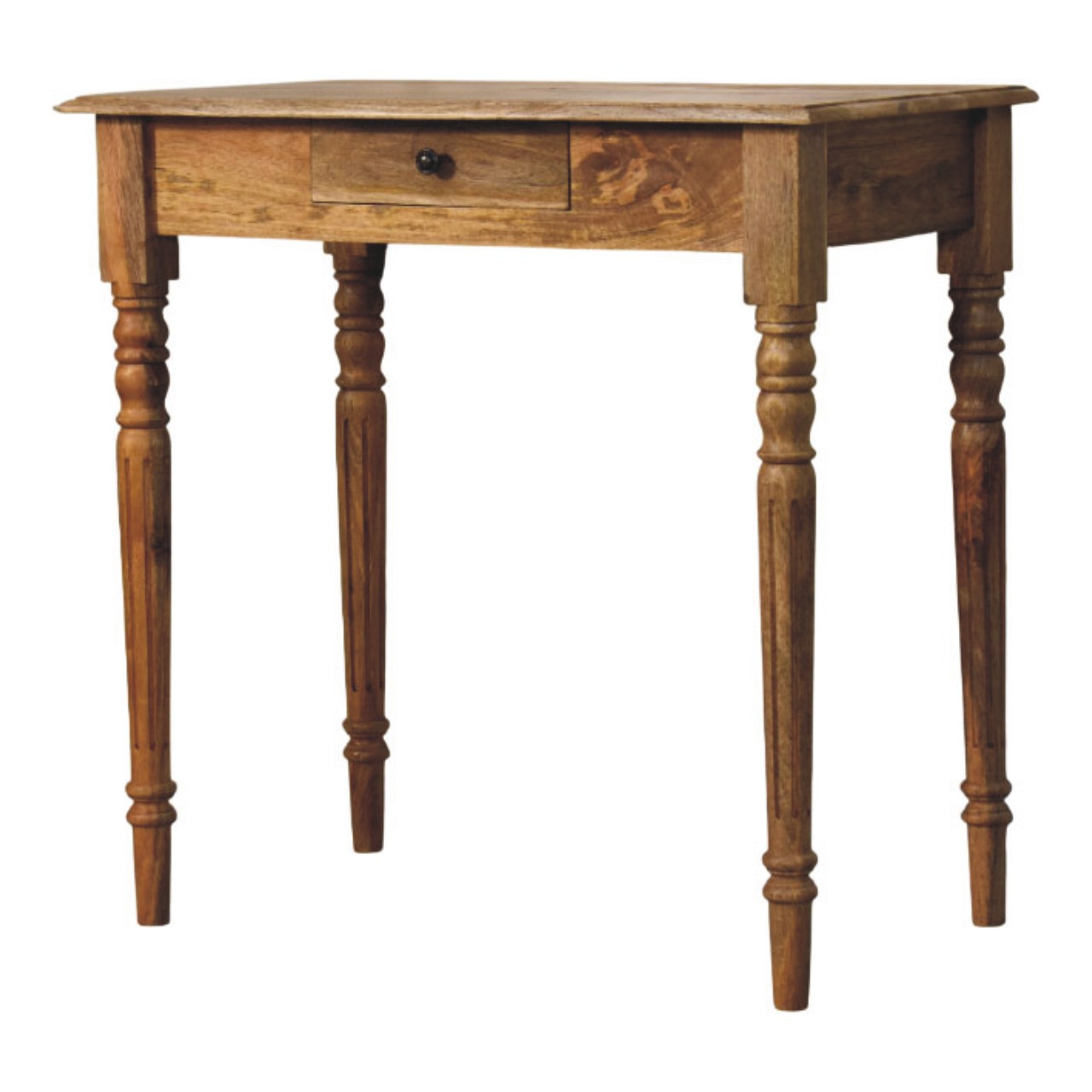 Oakish Turned Leg Writing Desk - Image 2