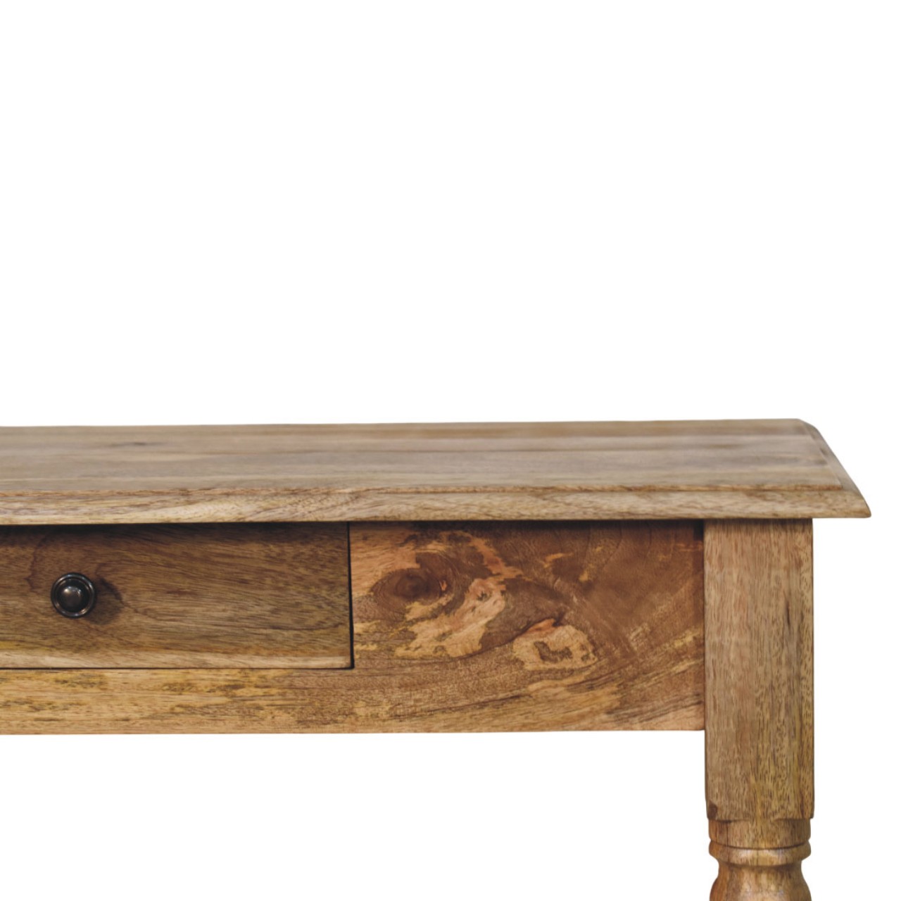 Oakish Turned Leg Writing Desk - Image 4