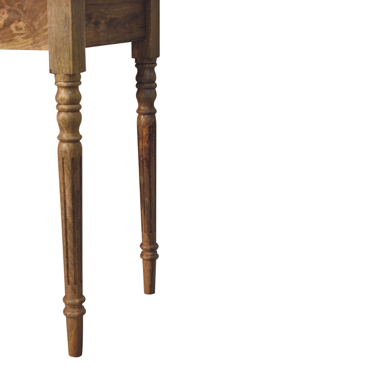 Oakish Turned Leg Writing Desk - Image 7