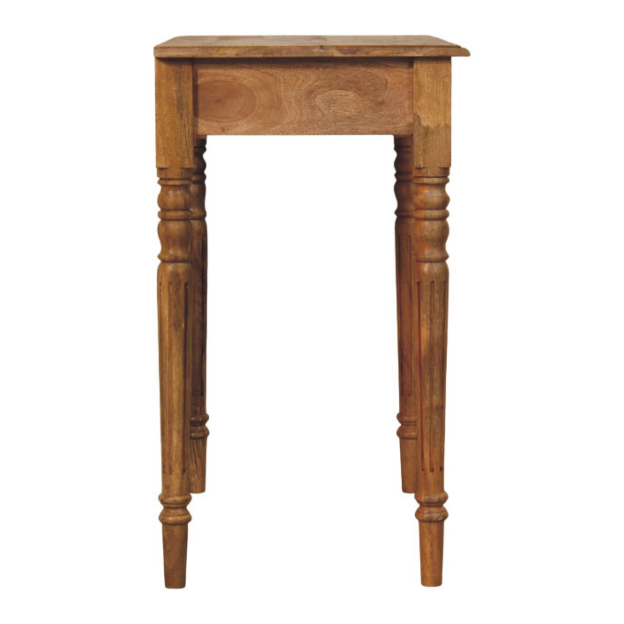 Oakish Turned Leg Writing Desk - Image 8