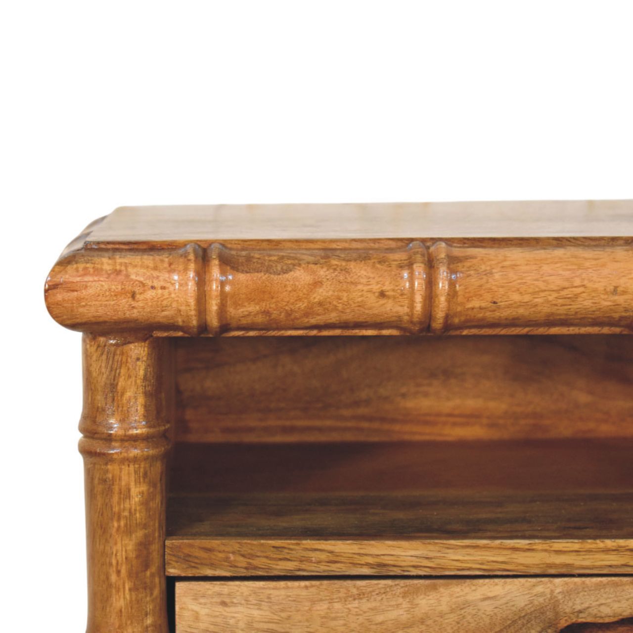 Bamboo Open Bedside in Amber Oak Finish - Image 5