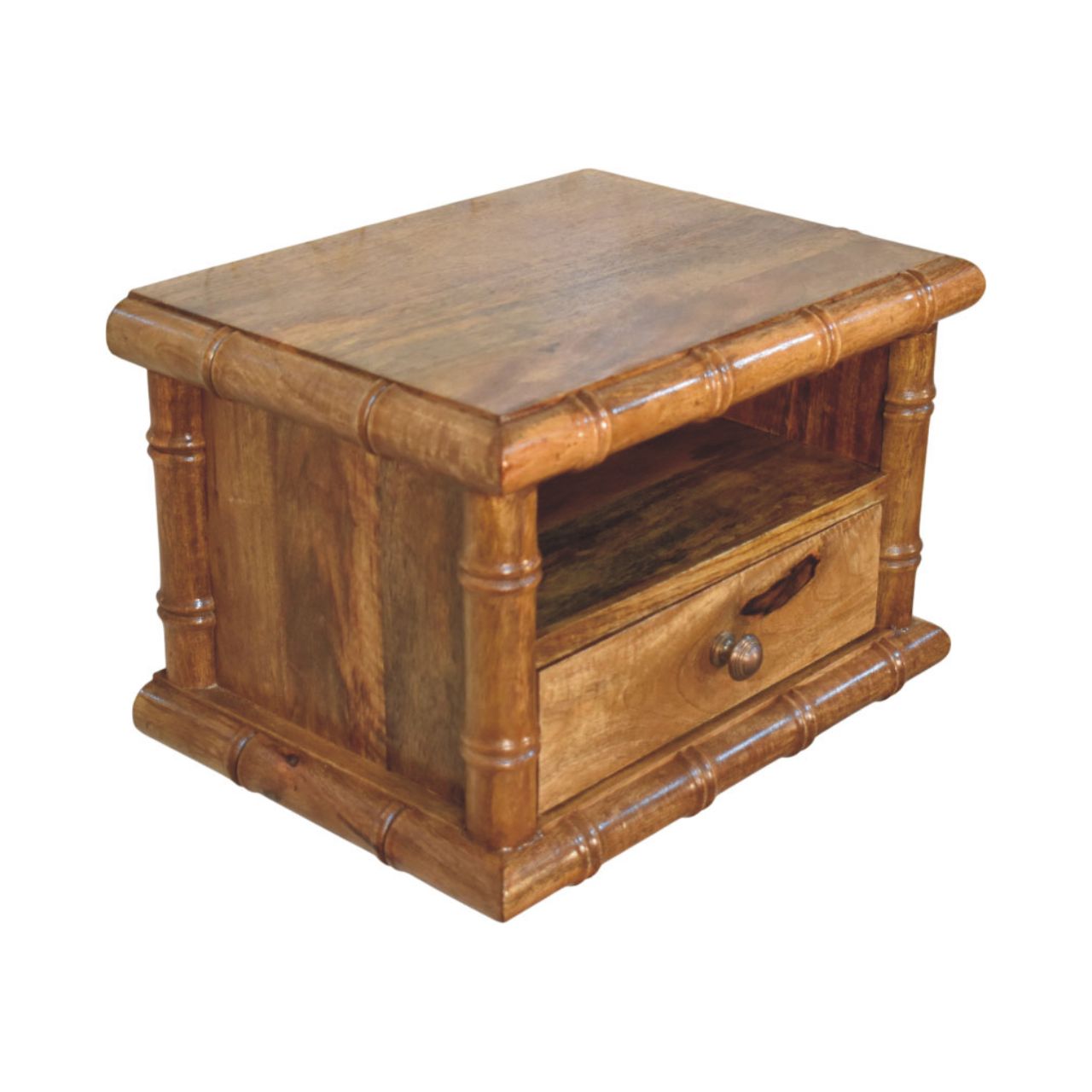 Bamboo Open Bedside in Amber Oak Finish - Image 6