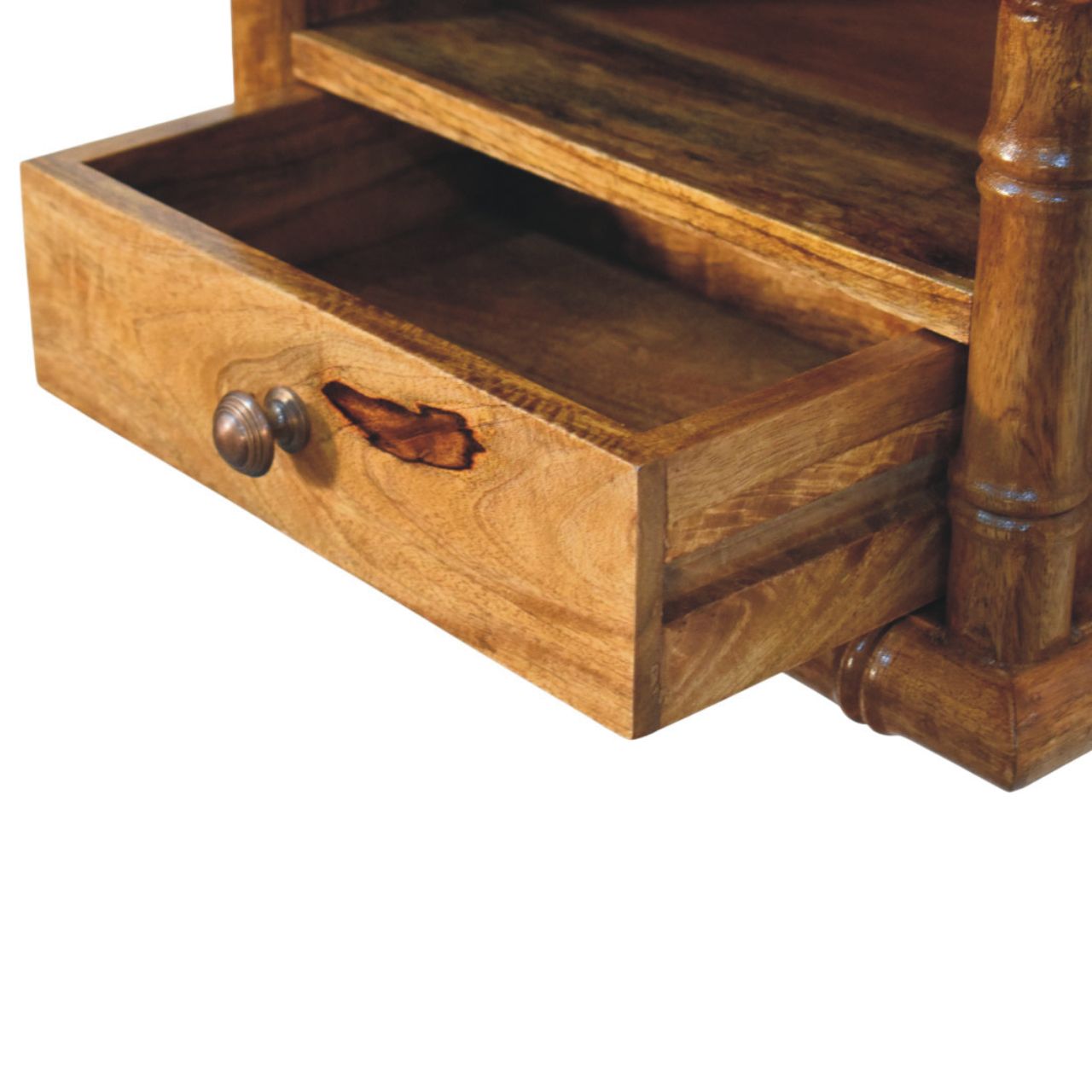 Bamboo Open Bedside in Amber Oak Finish - Image 8