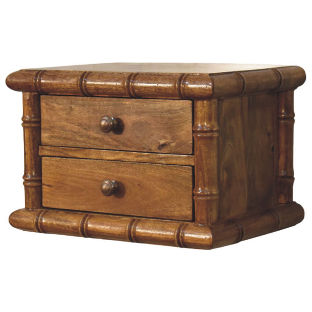 Bamboo Bedside in Amber Oak Finish - Image 2
