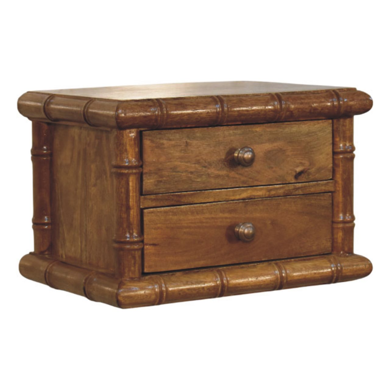 Bamboo Bedside in Amber Oak Finish - Image 3