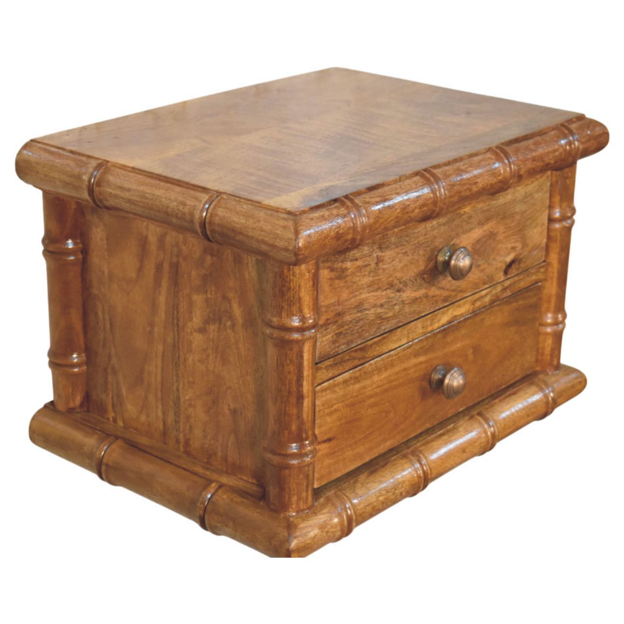 Bamboo Bedside in Amber Oak Finish - Image 5