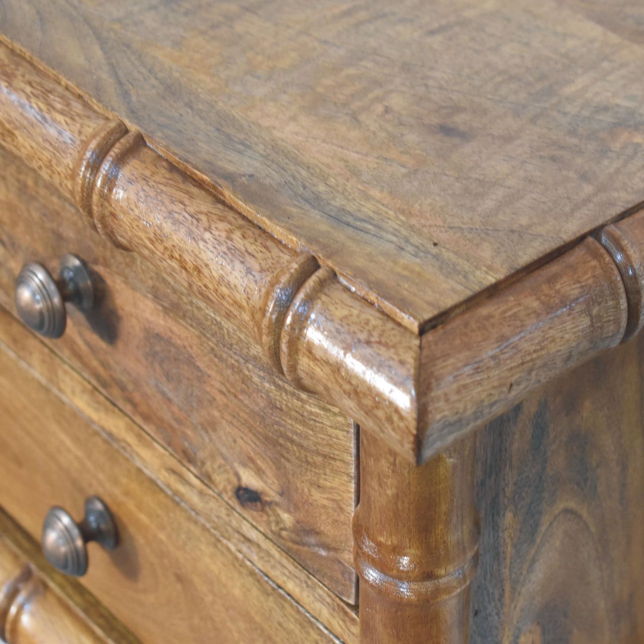 Bamboo Bedside in Amber Oak Finish - Image 6