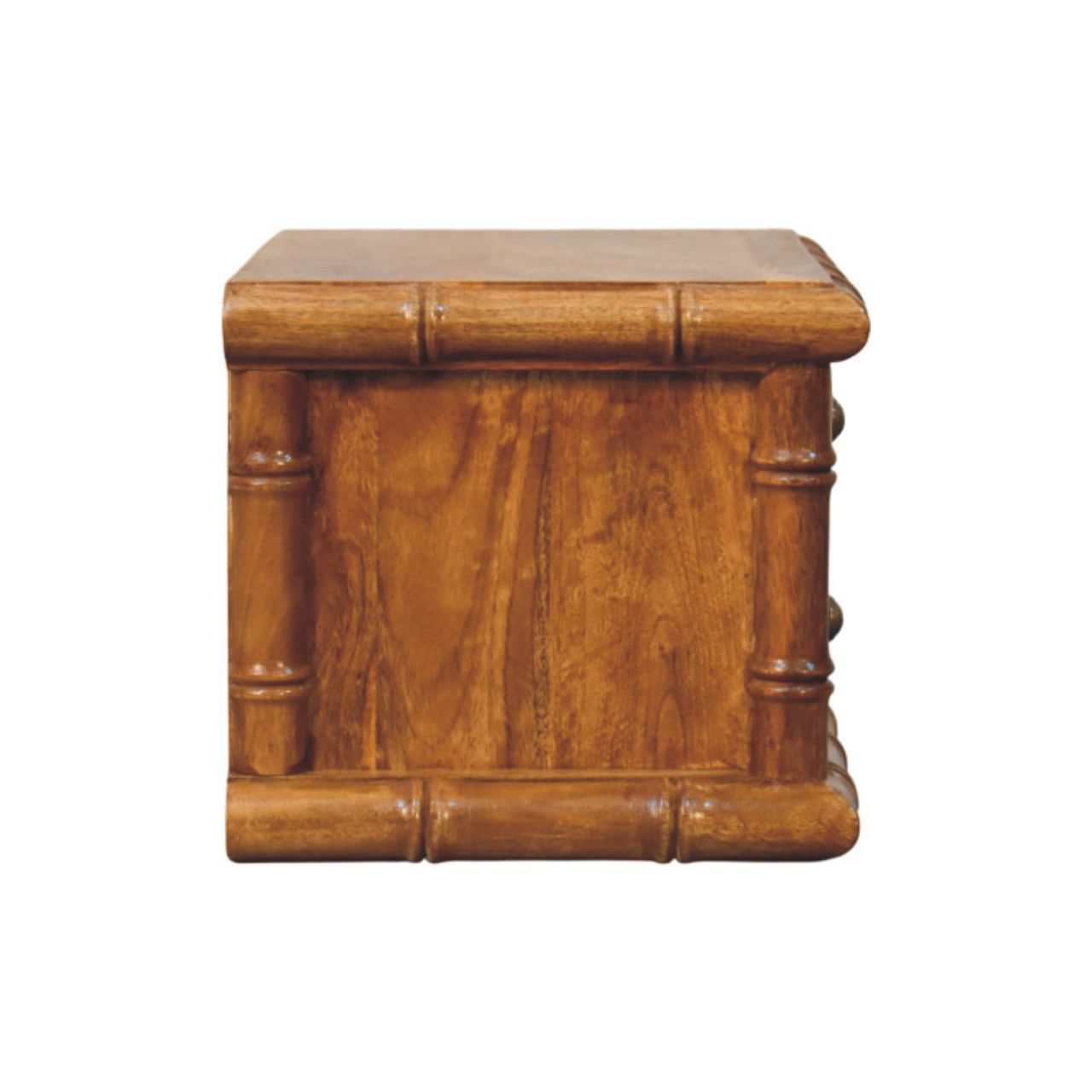 Bamboo Bedside in Amber Oak Finish - Image 8