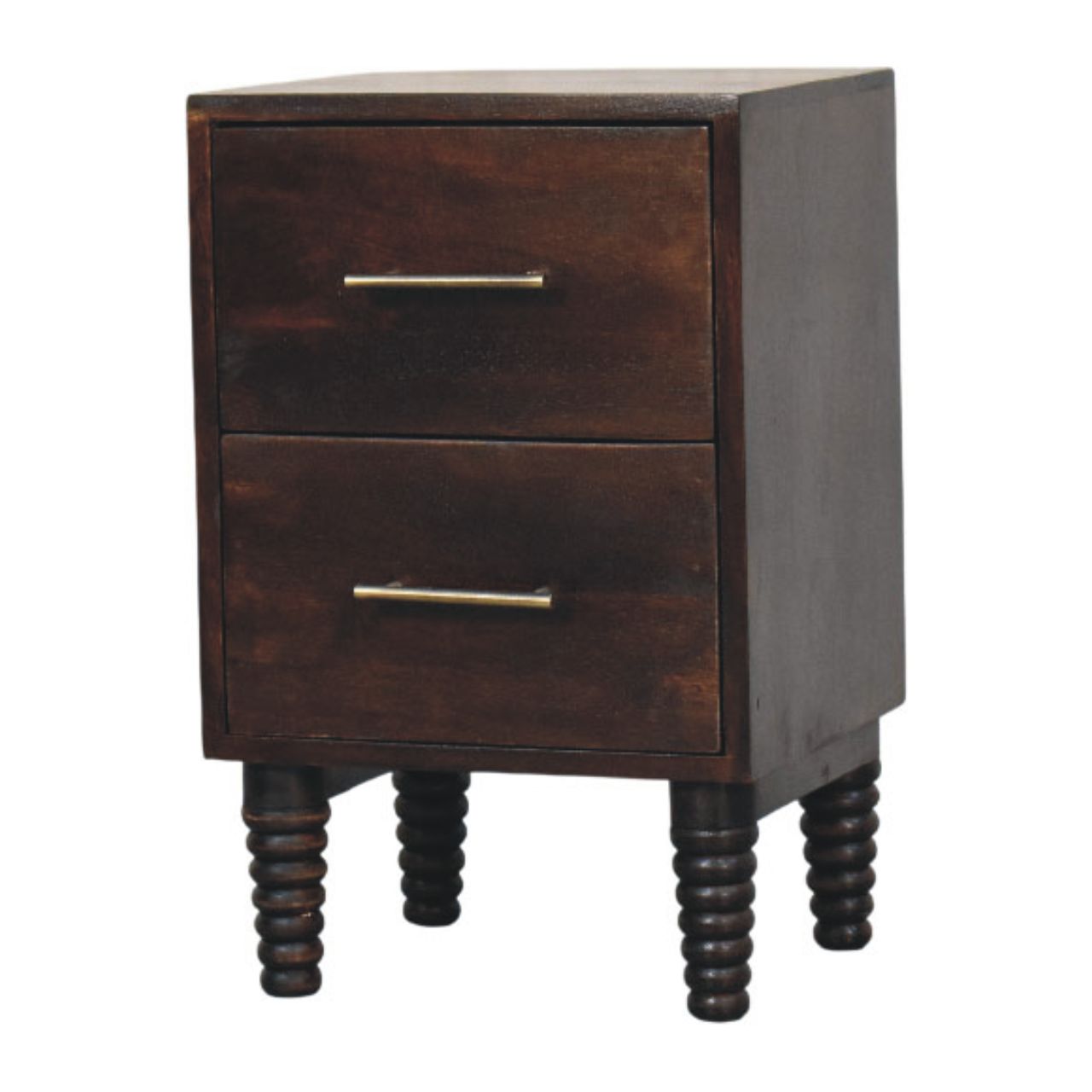 Spindle Mocha Bedside Table - Image 3