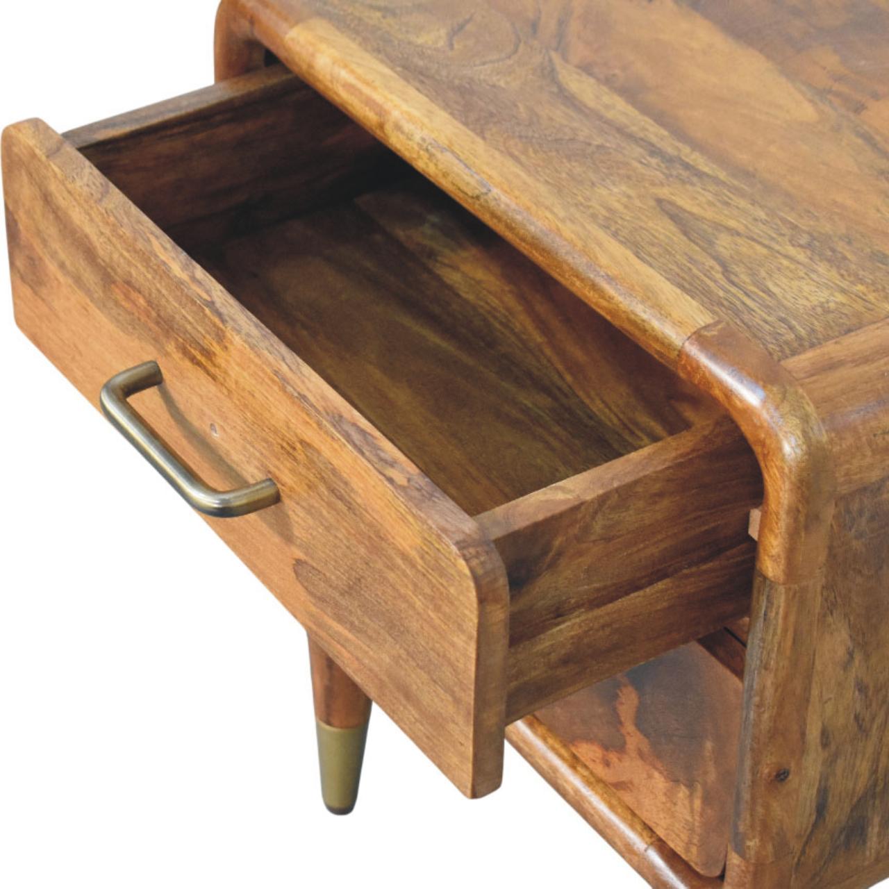 Amber Oak Bedside Table - Image 6