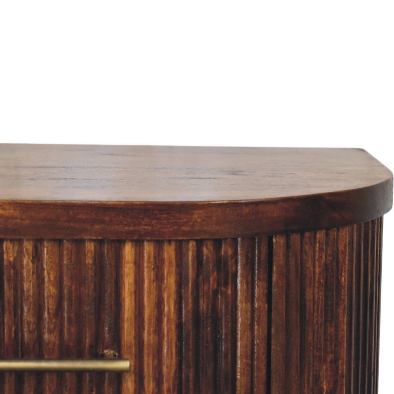 Ribbed Bedside with Brass Handles - Image 4