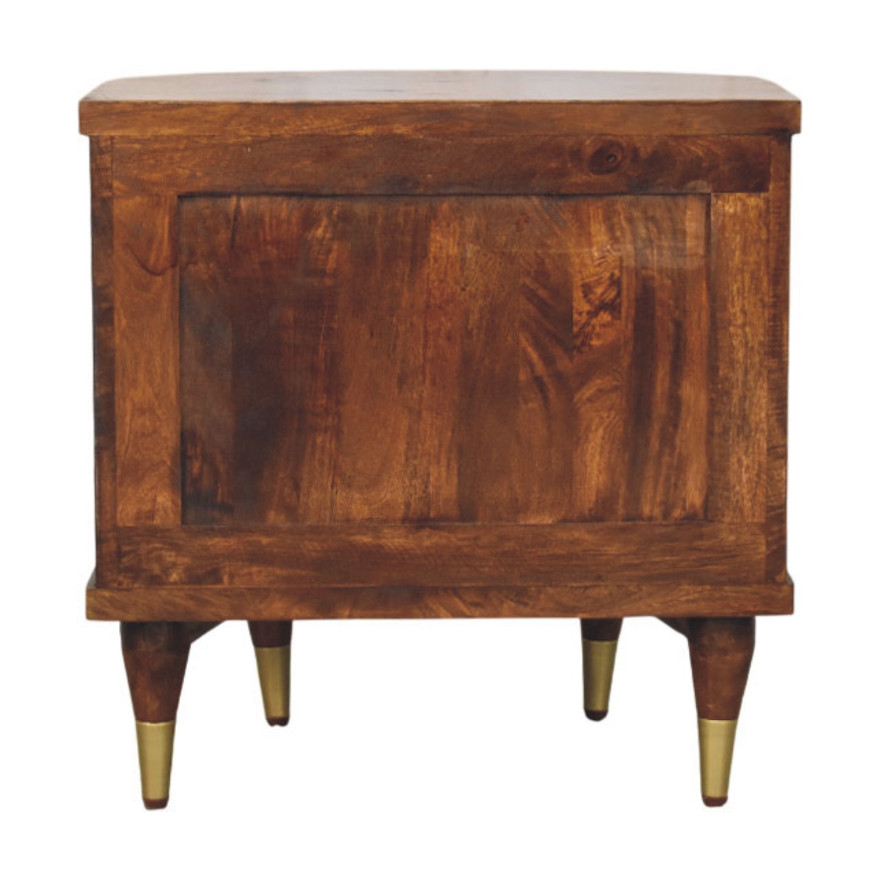 Ribbed Bedside with Brass Handles - Image 9