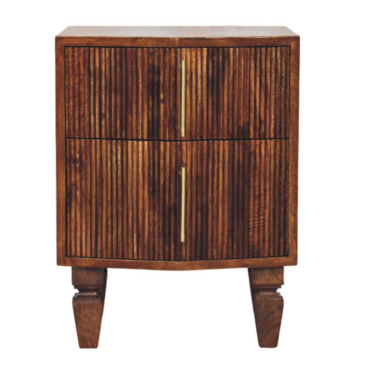 Harper Ribbed Chestnut Bedside - Image 9