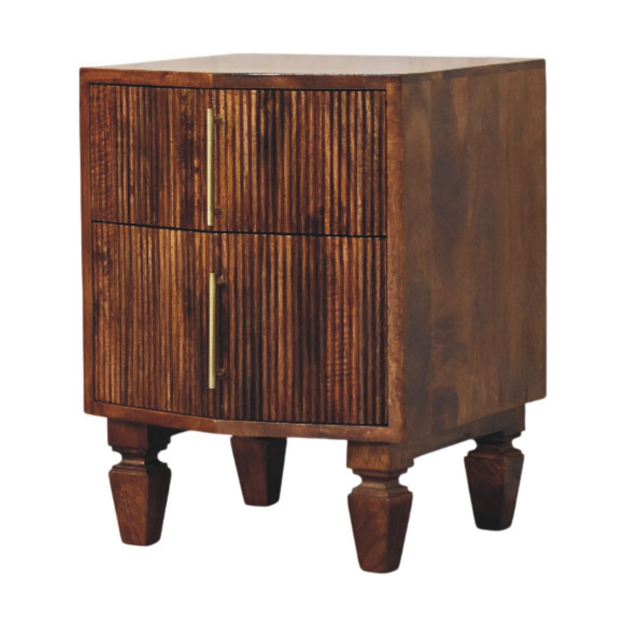 Harper Ribbed Chestnut Bedside - Image 4