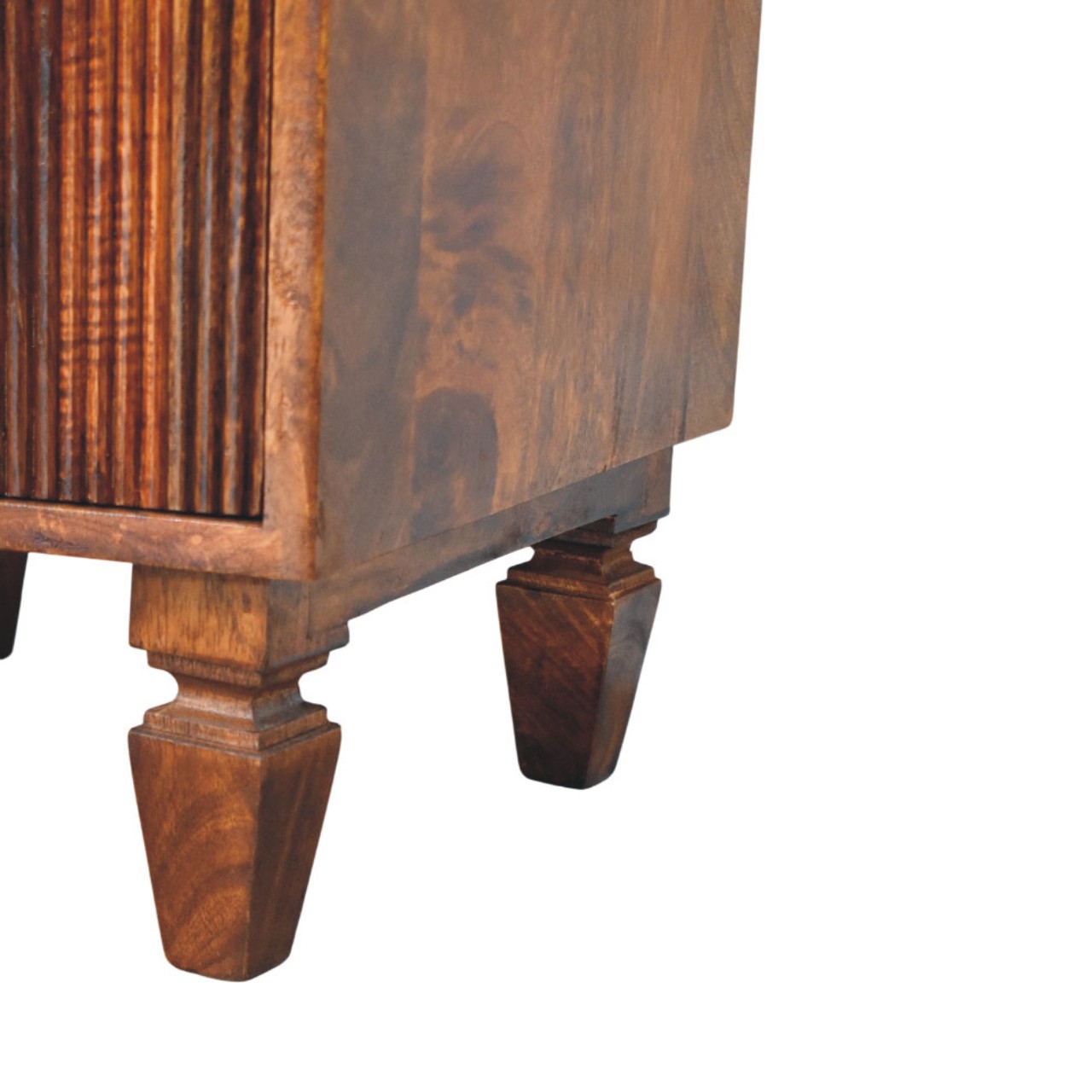 Harper Ribbed Chestnut Bedside - Image 3