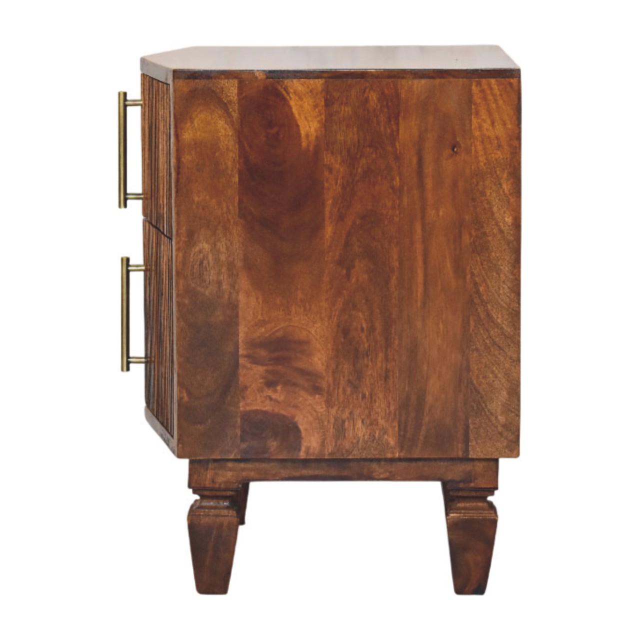Harper Ribbed Chestnut Bedside - Image 7
