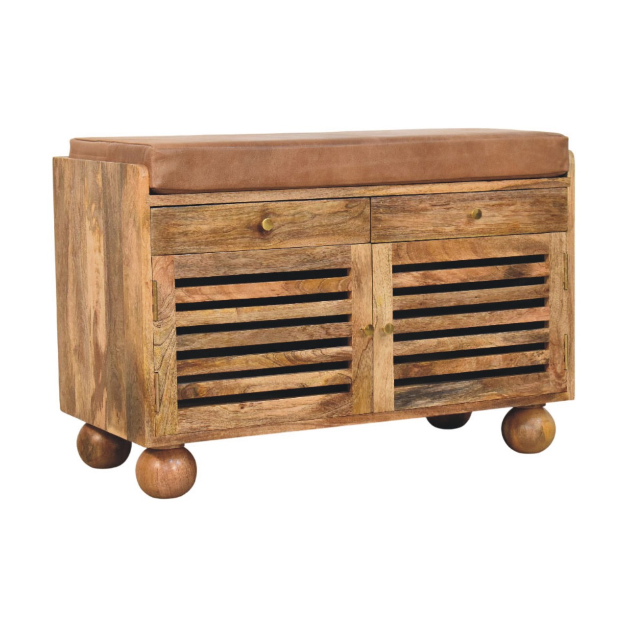 Oakridge Leather Shoe Cabinet - Image 2