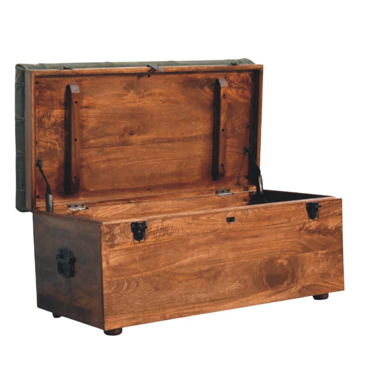 Roasted Almond Storage Trunk Bench - Image 9