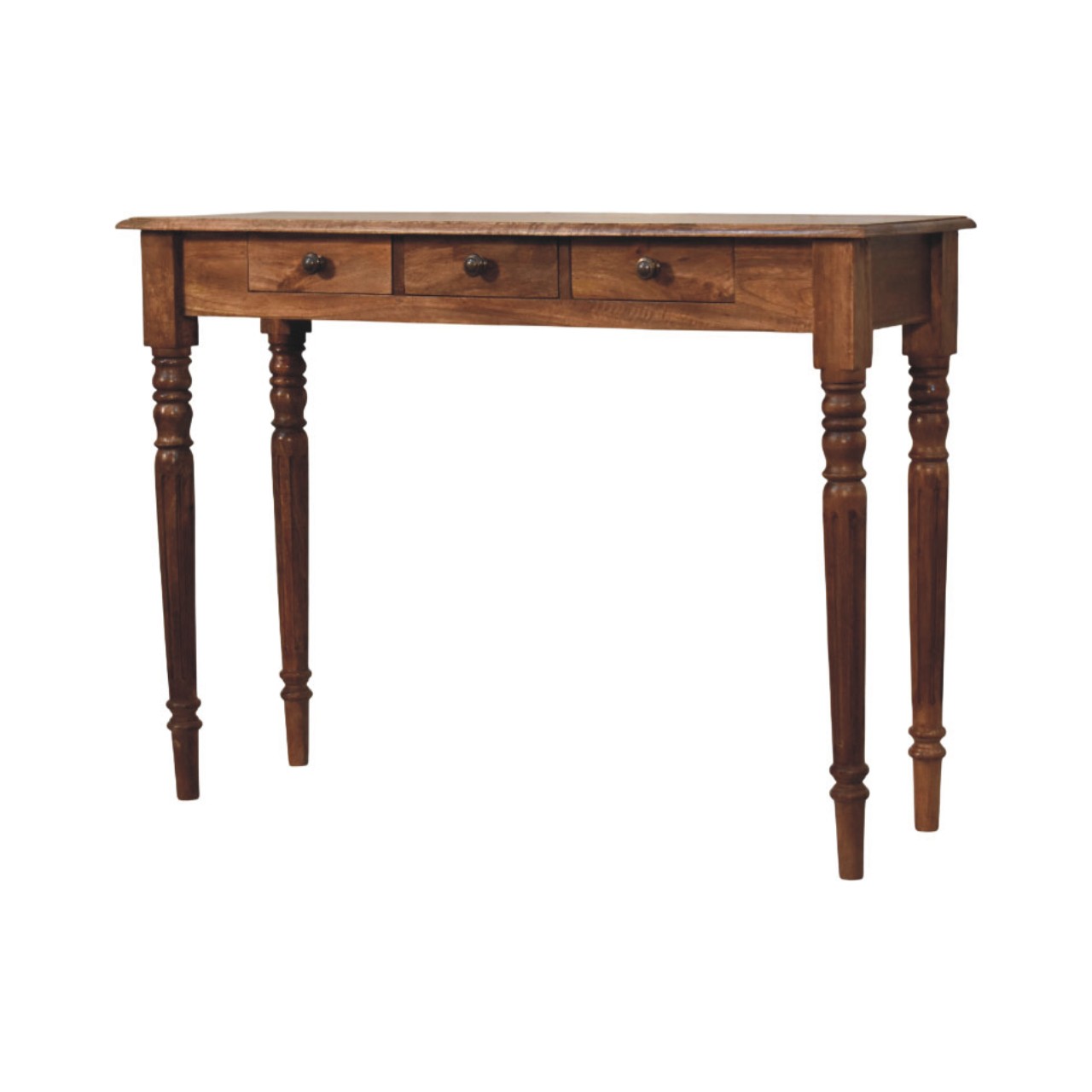 Three Drawer Console with Turned Legs - Image 2