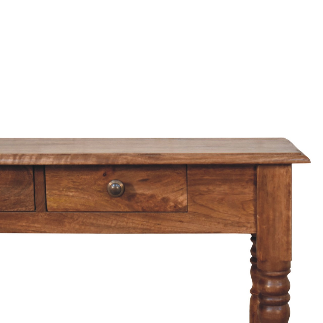 Three Drawer Console with Turned Legs - Image 4