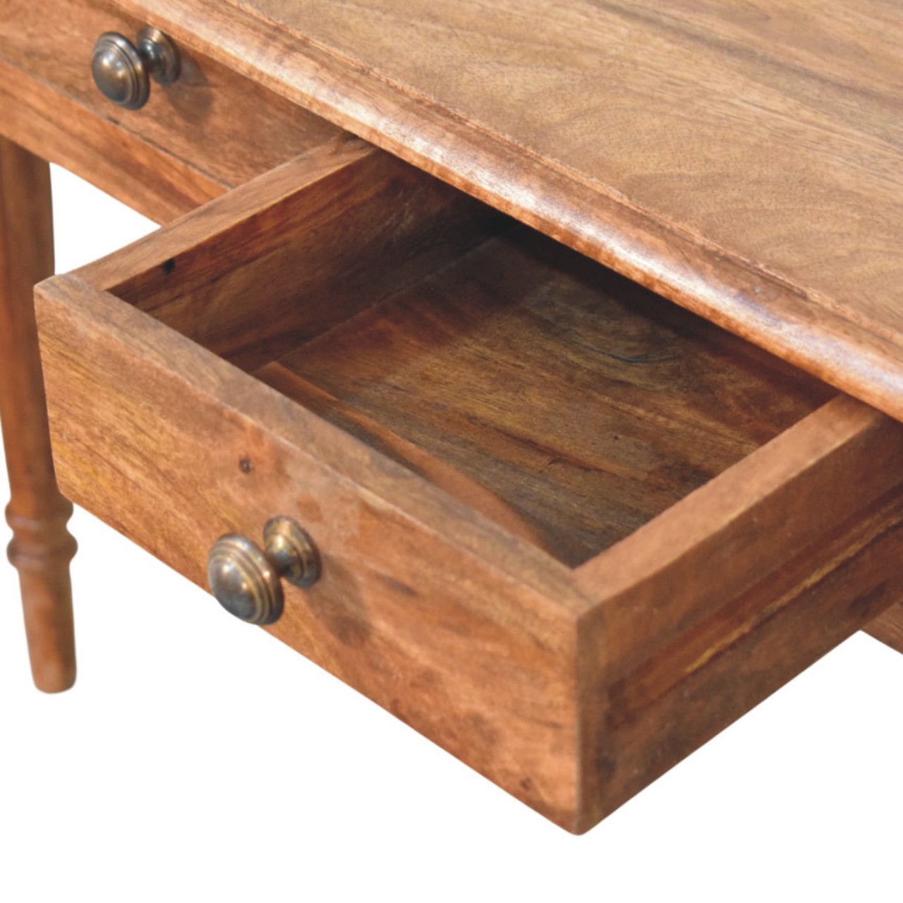 Three Drawer Console with Turned Legs - Image 6