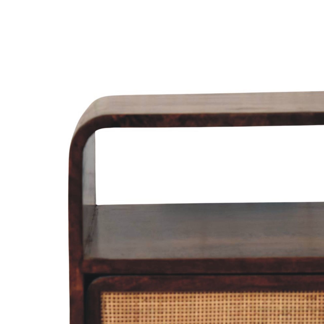 California Walnut Rattan Bedside - Image 4