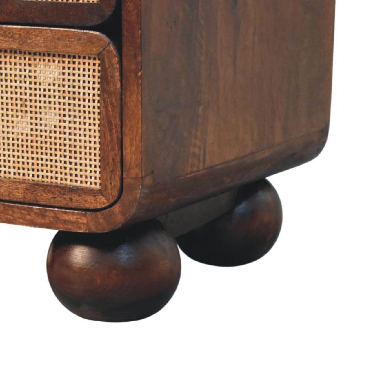 California Walnut Rattan Bedside - Image 7