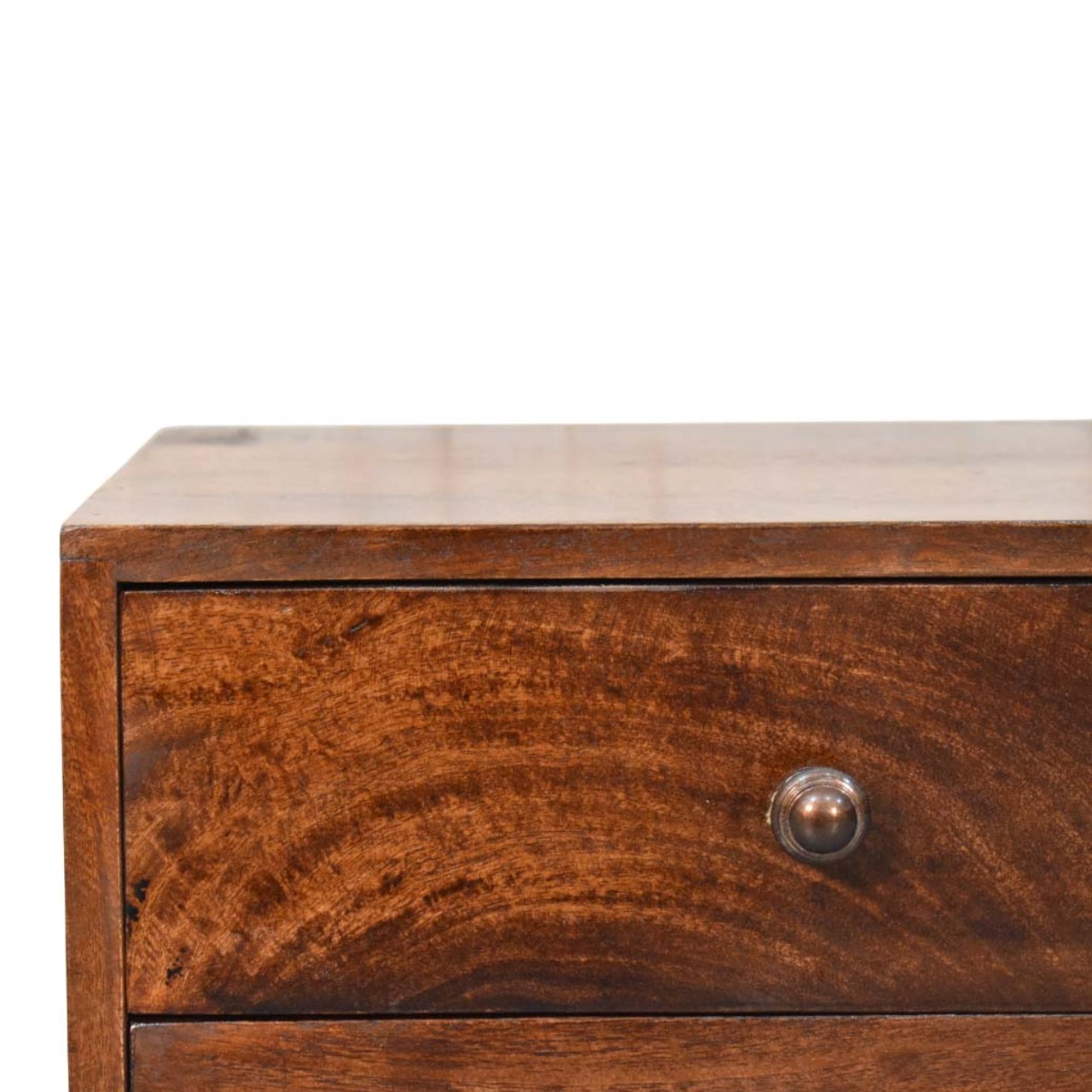 California Walnut Two Drawer Bedside - Image 4