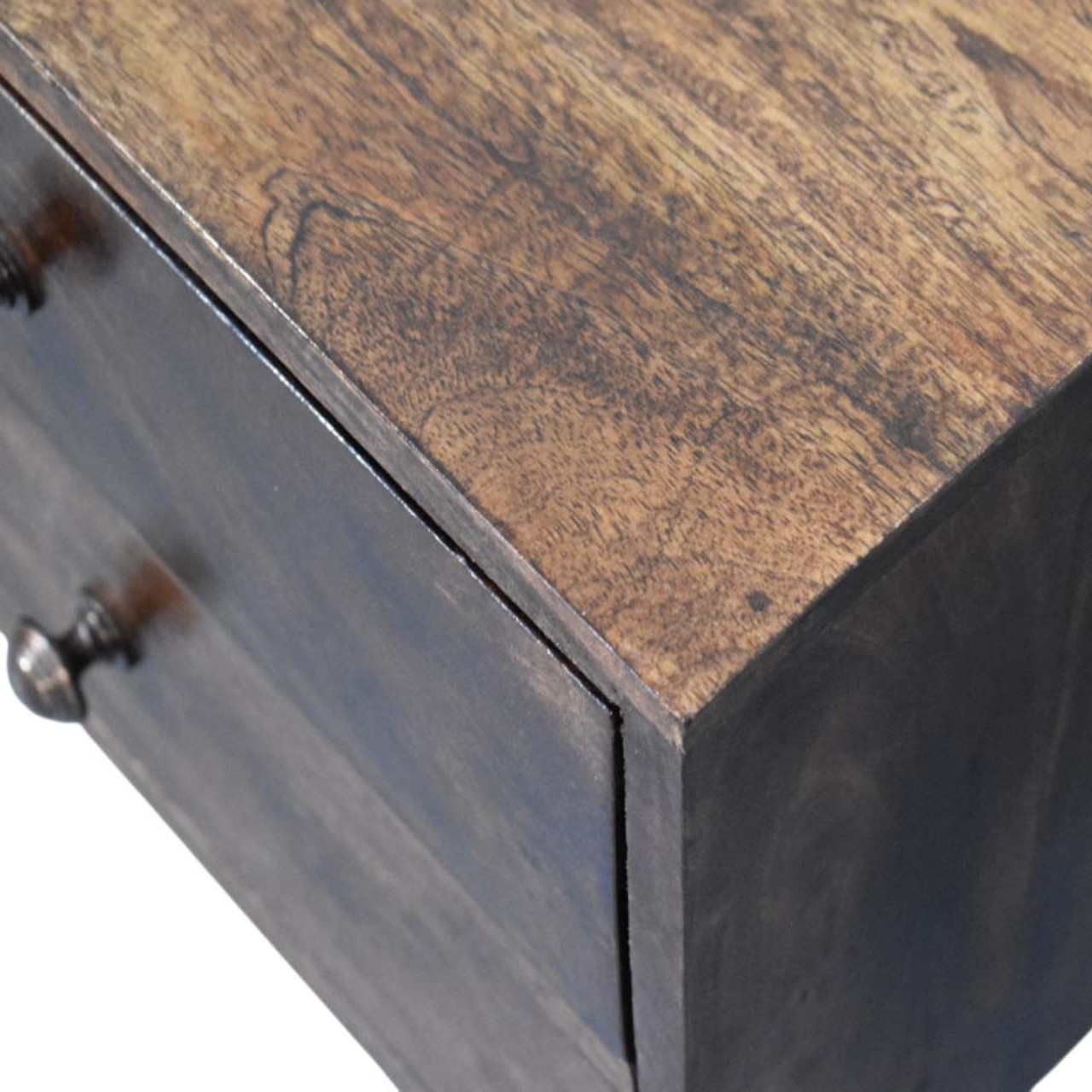 California Walnut Two Drawer Bedside - Image 5