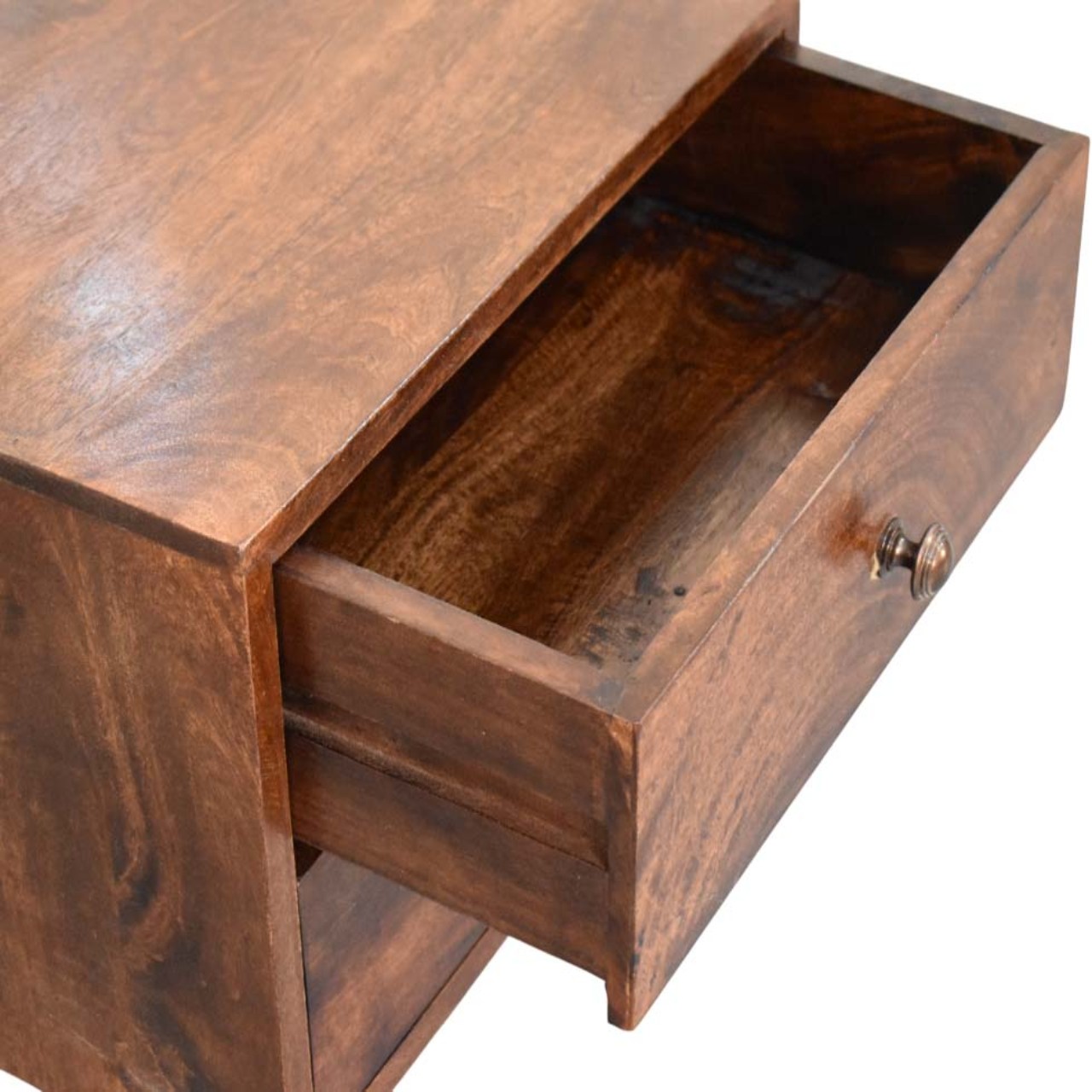 California Walnut Two Drawer Bedside - Image 6