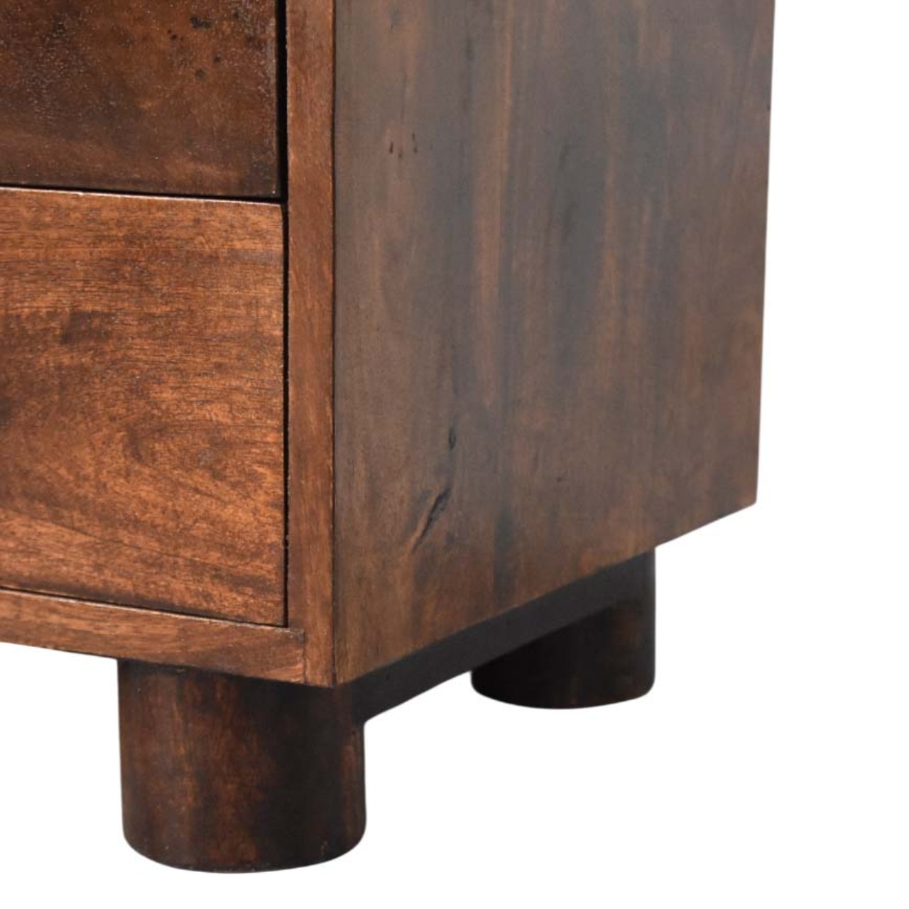 California Walnut Two Drawer Bedside - Image 7
