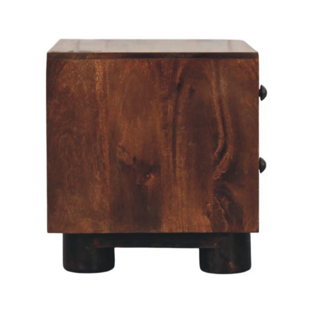 California Walnut Two Drawer Bedside - Image 8