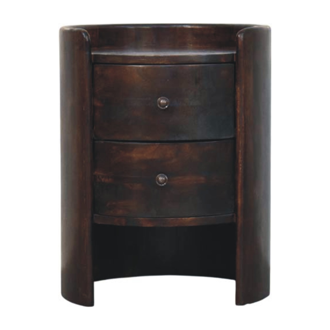 Velvet Mocha Round Side Table