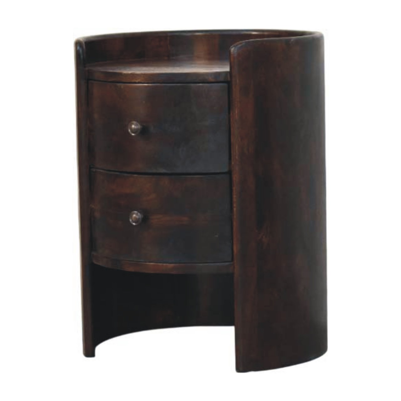 Velvet Mocha Round Side Table - Image 2