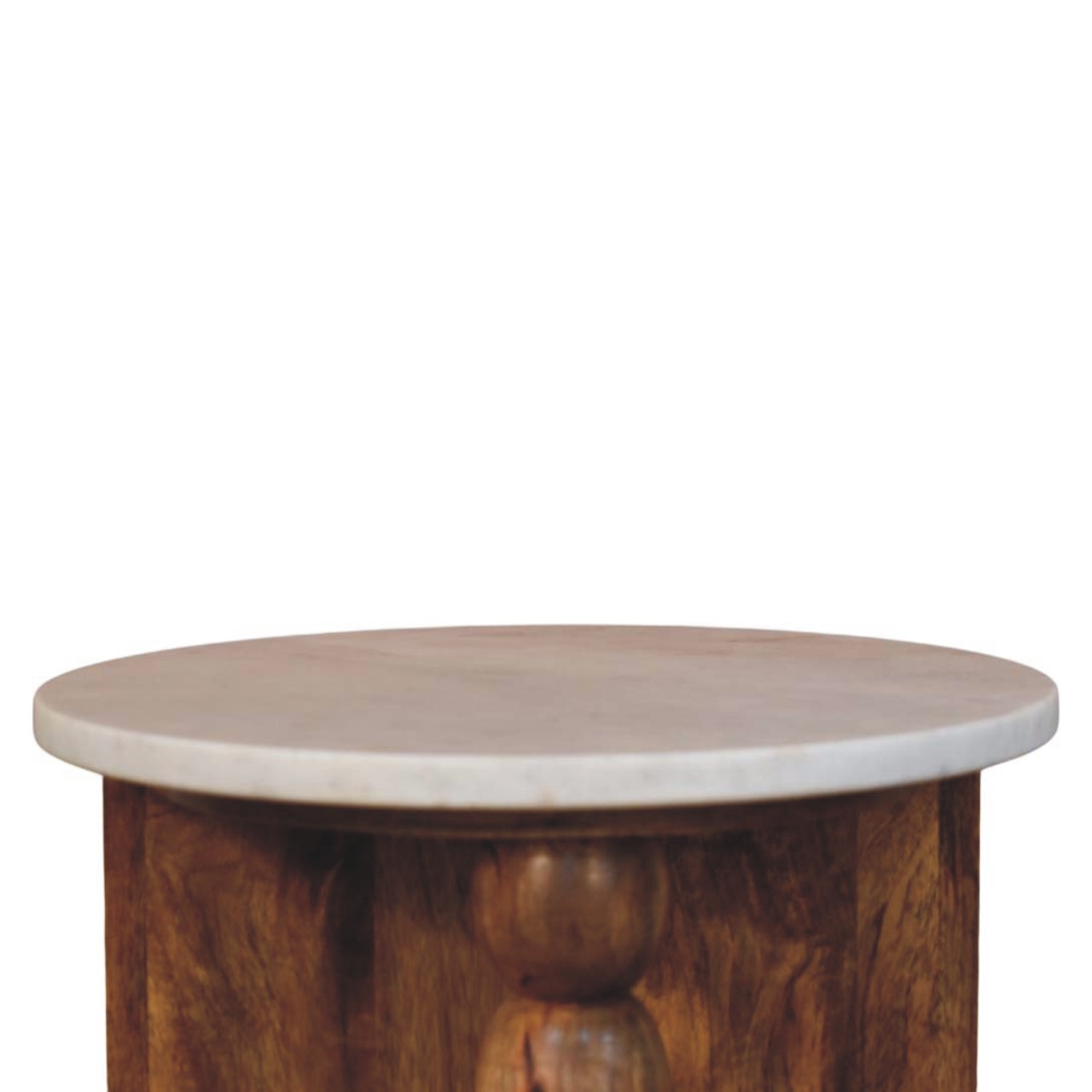 Marble-Top Spindle Side Table - Image 5