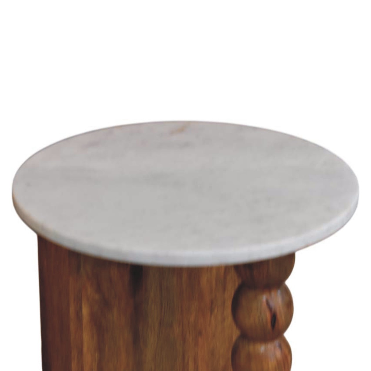 Marble-Top Spindle Side Table - Image 6