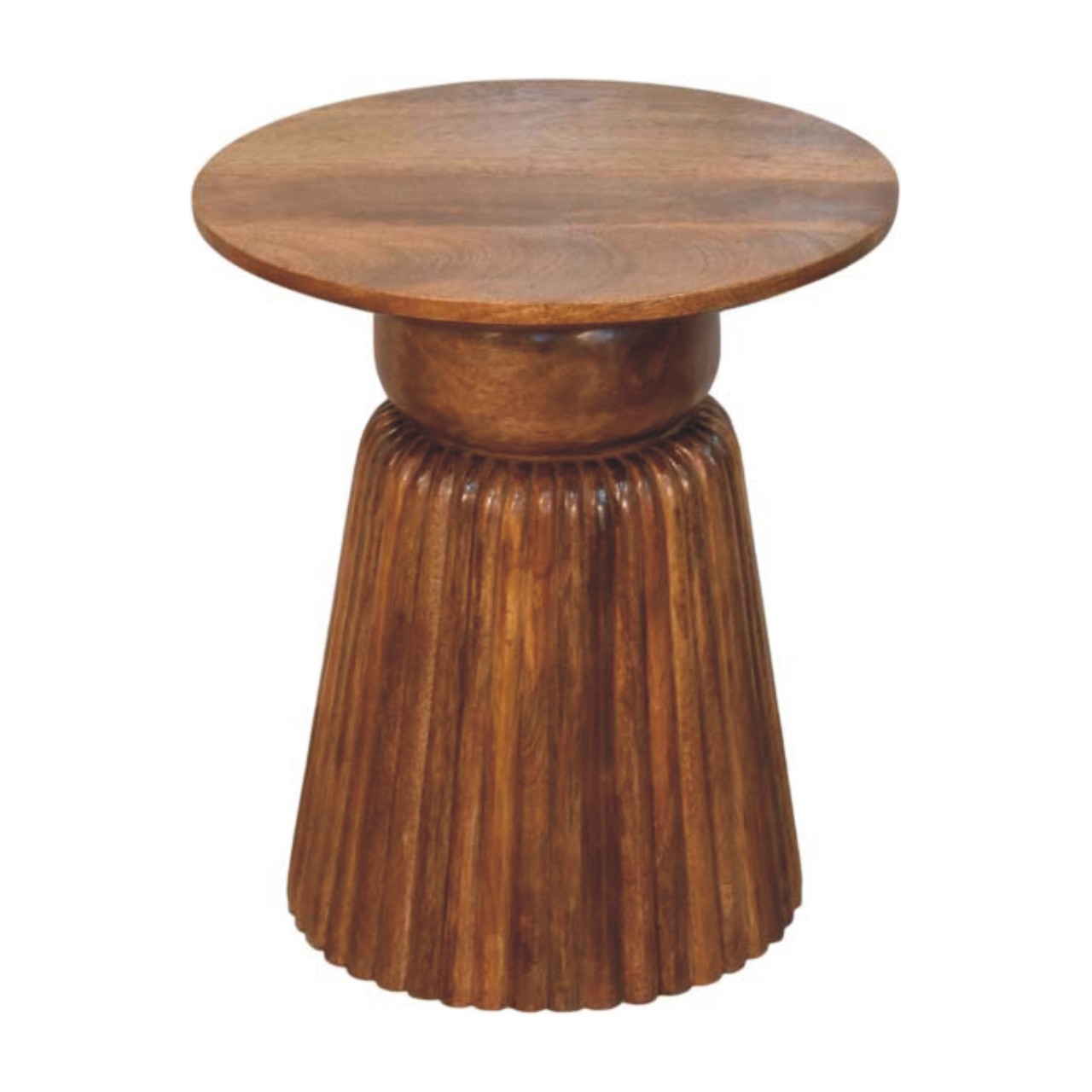 Amber Oak Round Side Table - Image 2