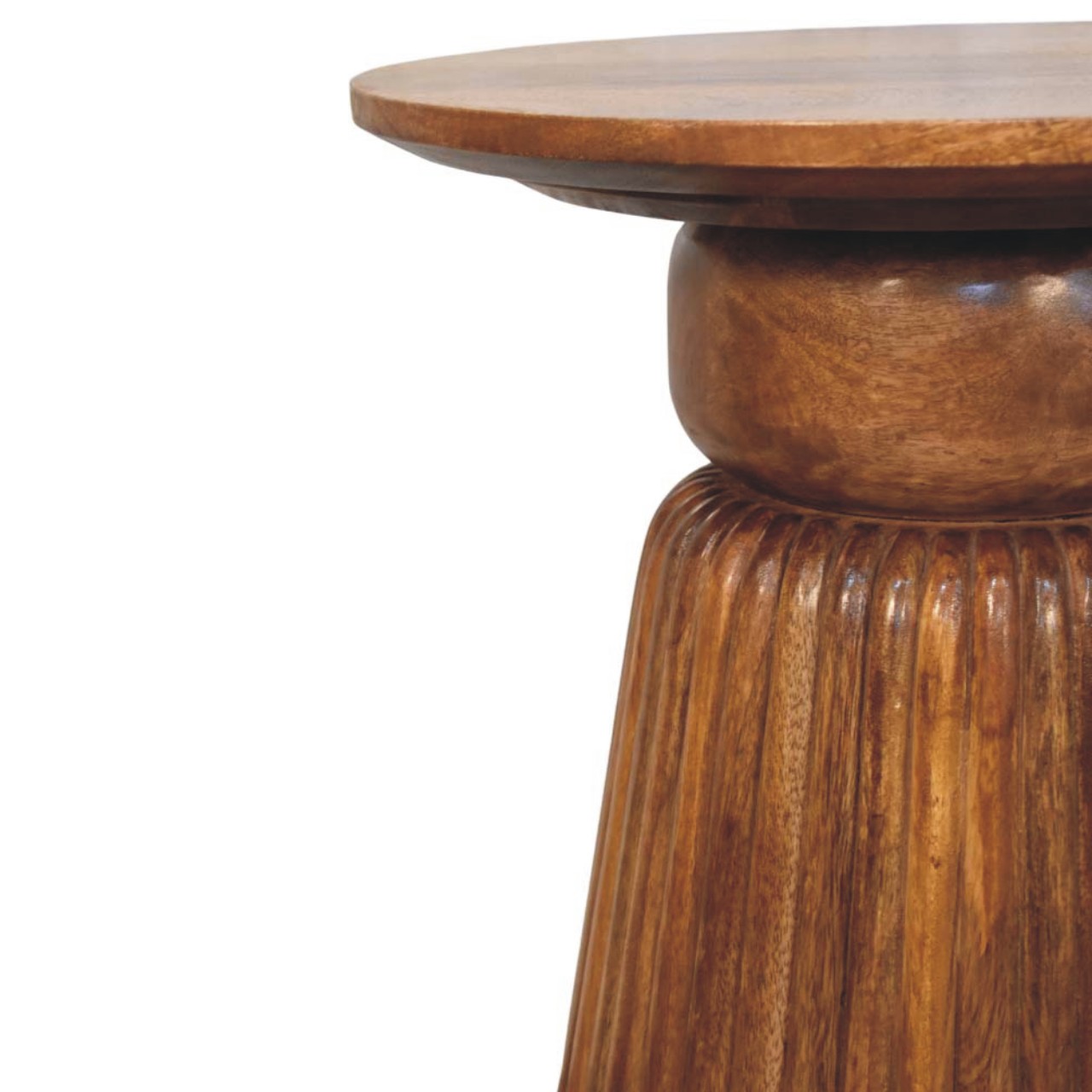 Amber Oak Round Side Table - Image 3