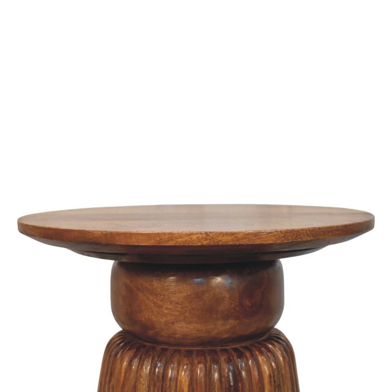 Amber Oak Round Side Table - Image 4