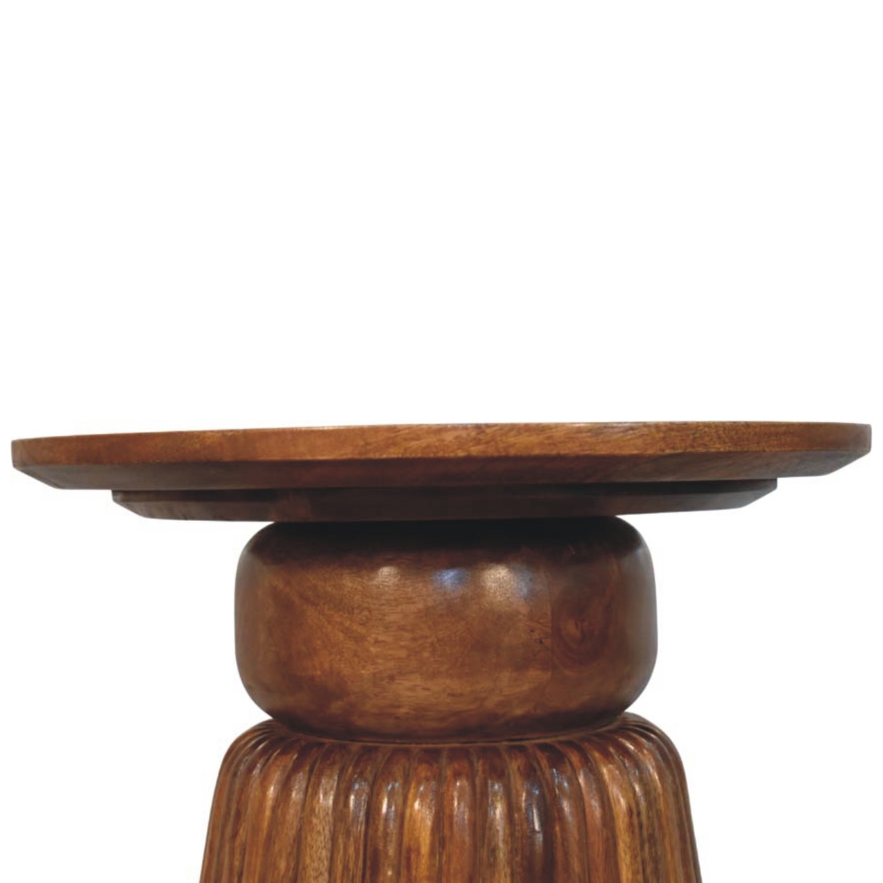 Amber Oak Round Side Table - Image 5