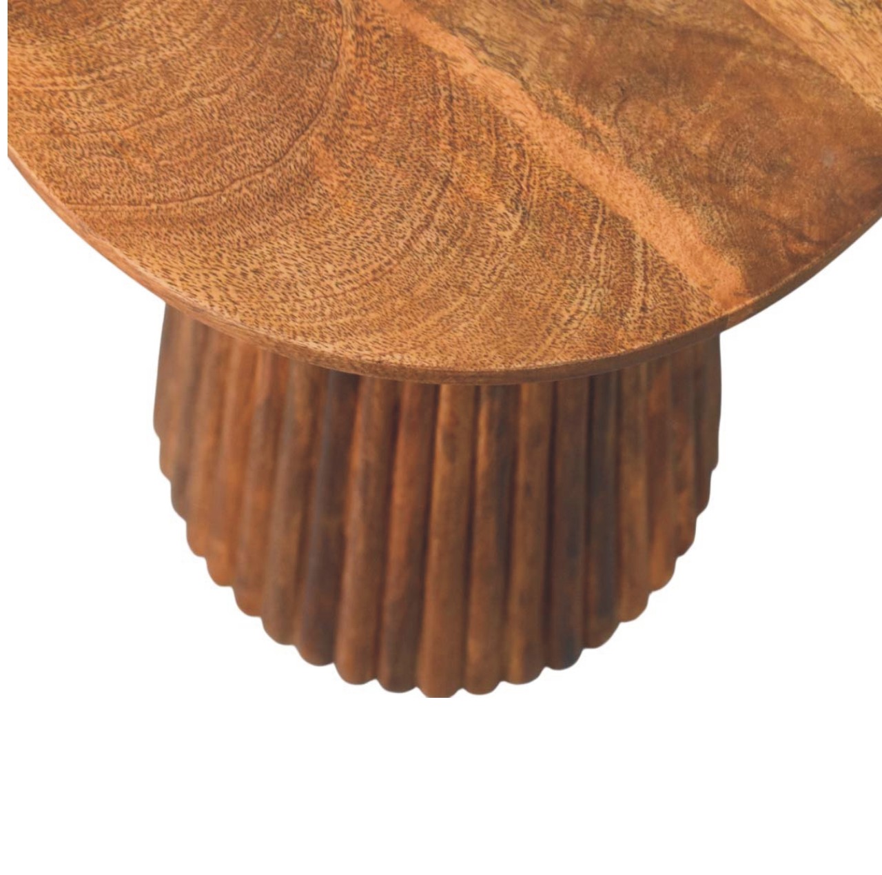 Amber Oak Round Side Table - Image 6