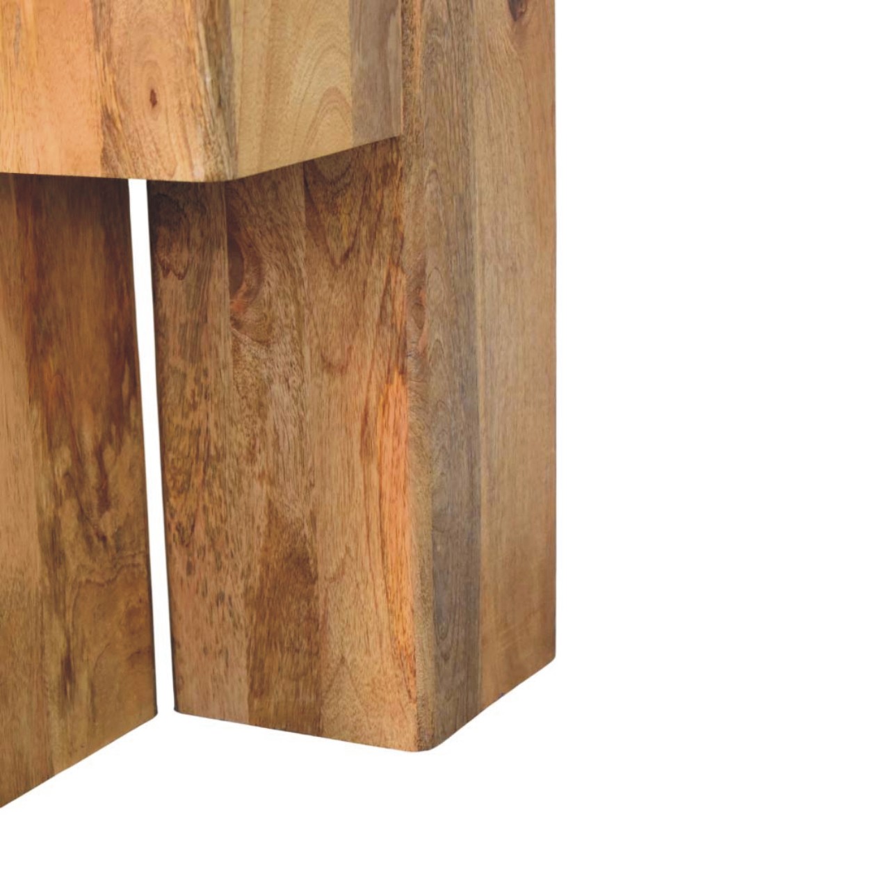 Travertine Top Block Side Table - Image 6