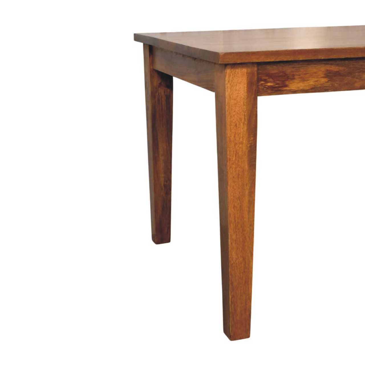 Classic Golden Teak Solid Wood Dining Table - Image 6