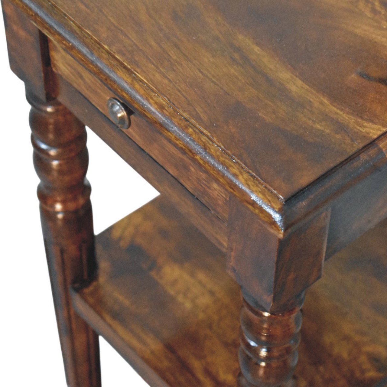 Tall Turned Leg Side Table - Image 5