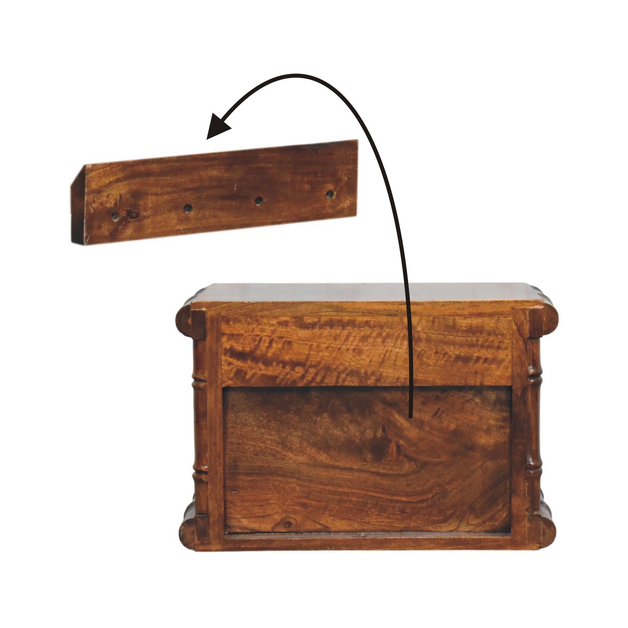 Bamboo Wall-Mounted Bedside - Image 9