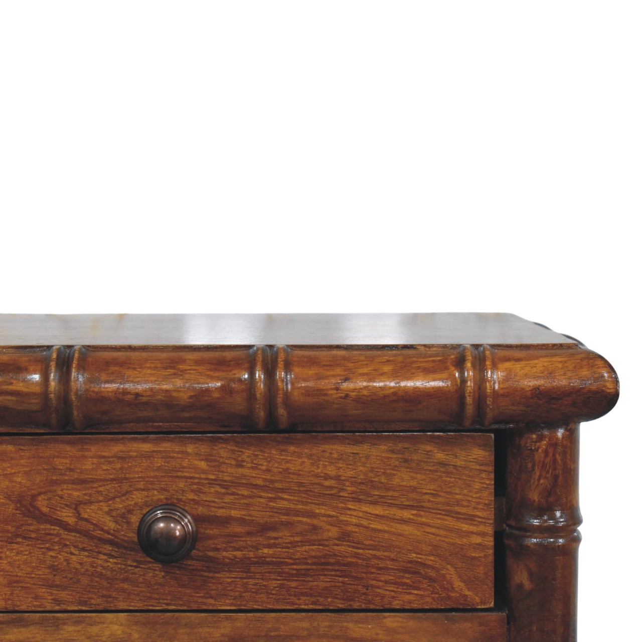 Bamboo Two Drawer Wall-Mounted Bedside - Image 4